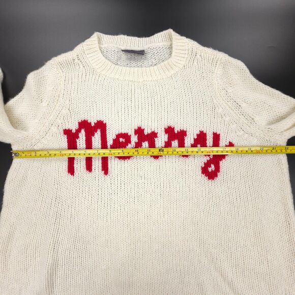 NEW Wooden Ships Wool Mohair Red Ginger Merry Chunky Crew Sweater Christmas Knit - Picture 4 of 8